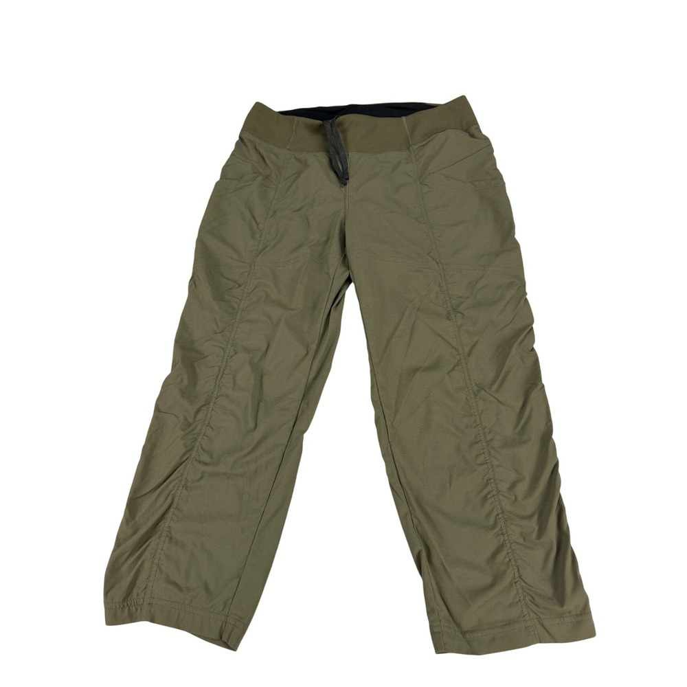 Prana Halle Crop Pants Olive Green Hiking Outdoor Women Large 1961601